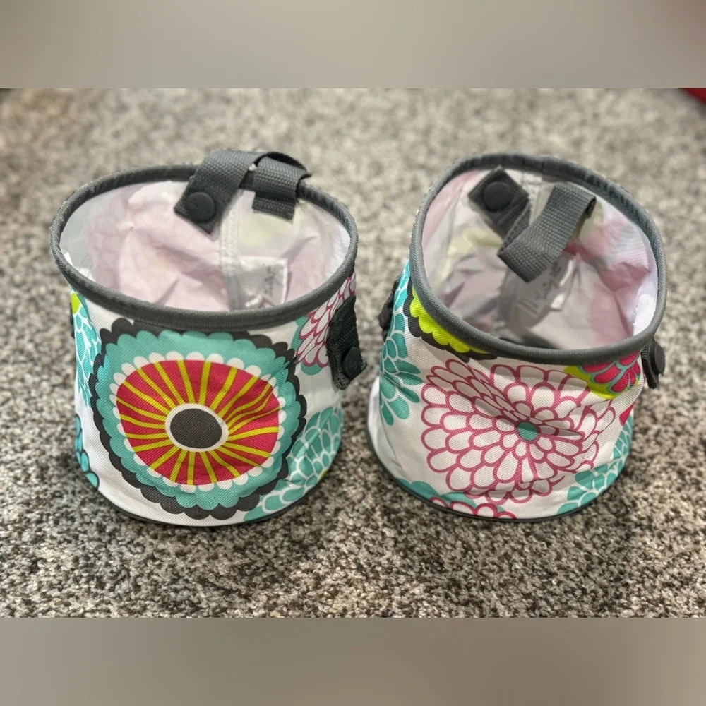 2 new Thirty One Oh-Snap Bin in Bubble Bloom Floral Pattern 6